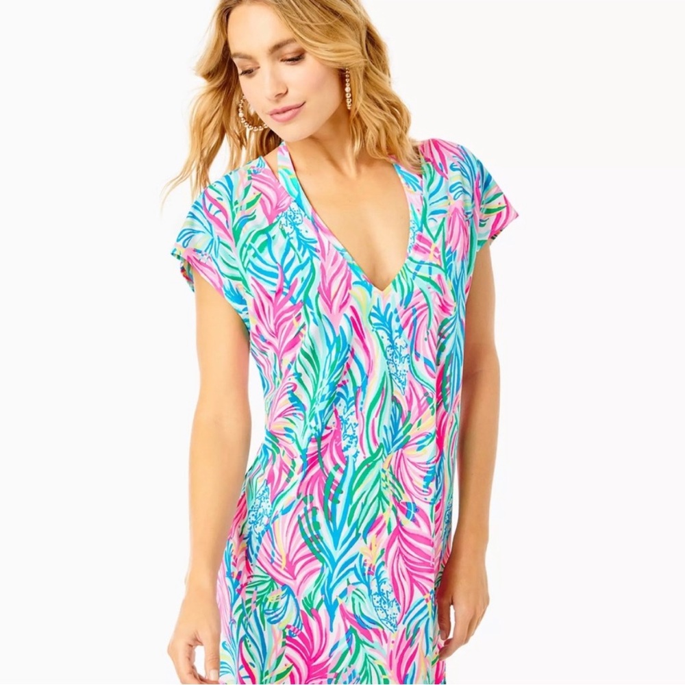 NWT Lilly Pulitzer Talli Coverup in Multi Sea Turtle Soirée